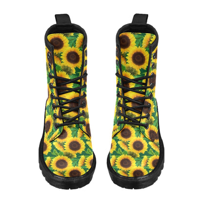 Sunflower Pattern Print Design SF02 Women's Boots