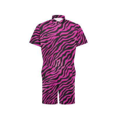 Pink Zebra Men's Romper