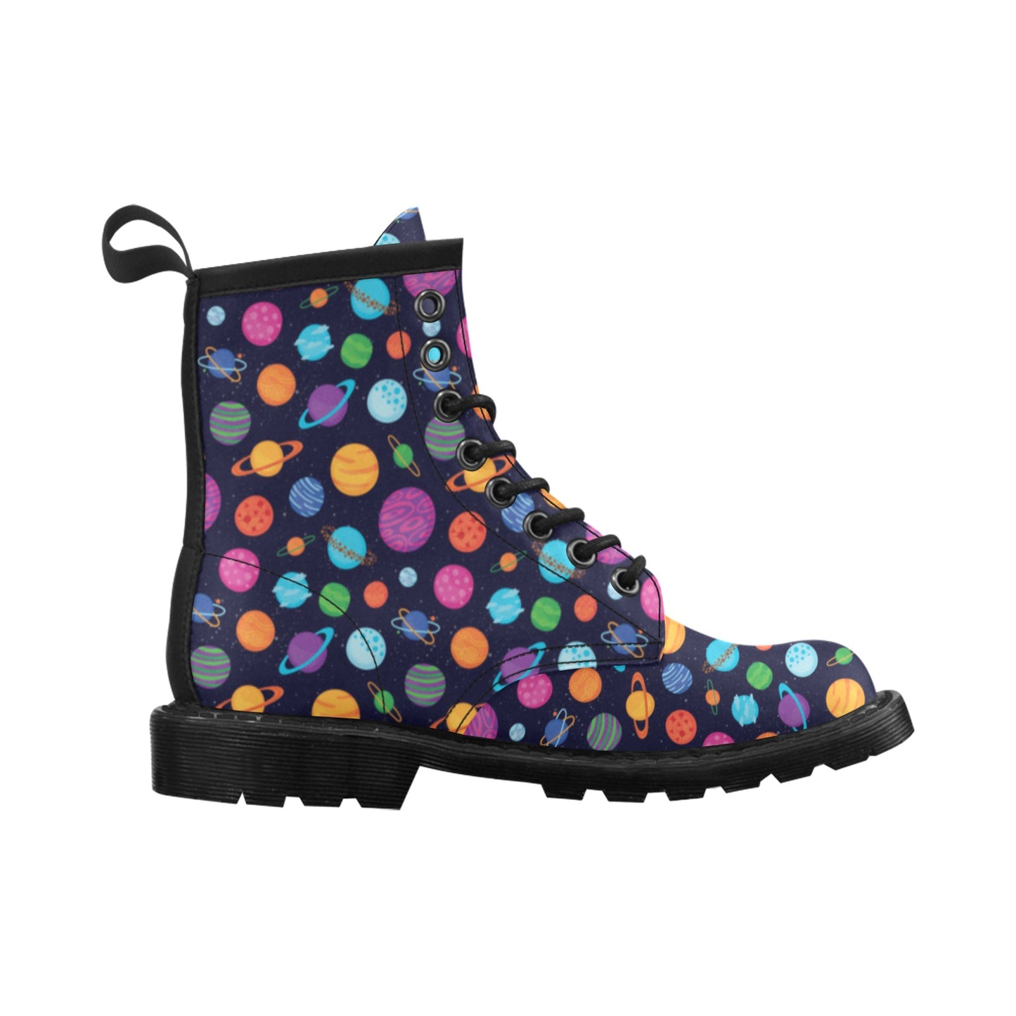 Planet Multicolor Print Design LKS302 Women's Boots