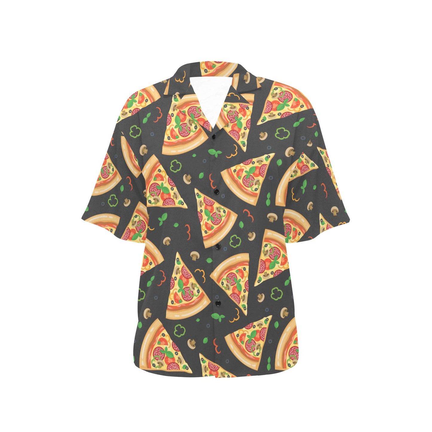 Pizza Pattern Print Design A02 Women's Hawaiian Shirt