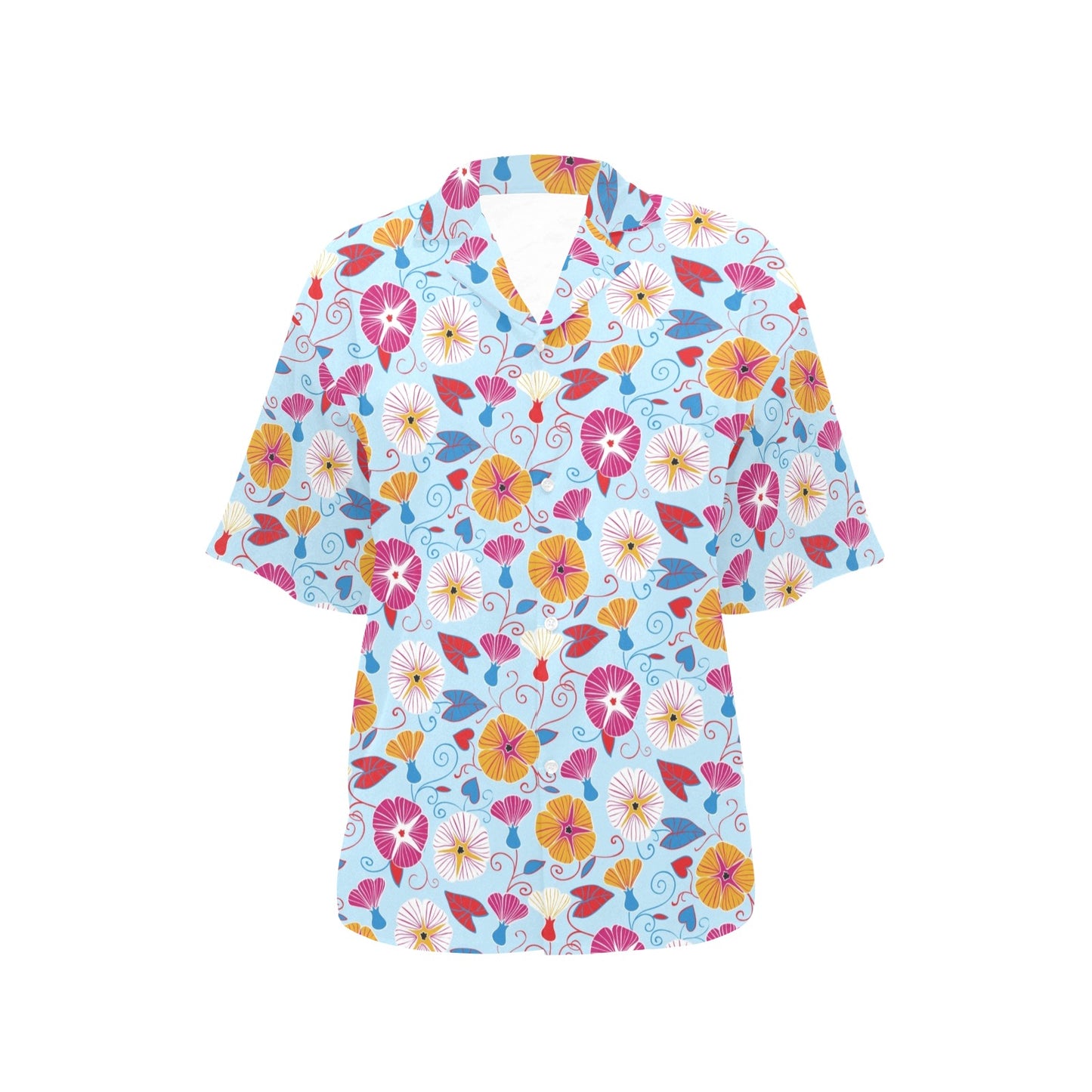 Morning Glory Pattern Print Design MG06 Women's Hawaiian Shirt