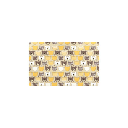 Bear PatchworkPattern Print Design 01 Kitchen Mat