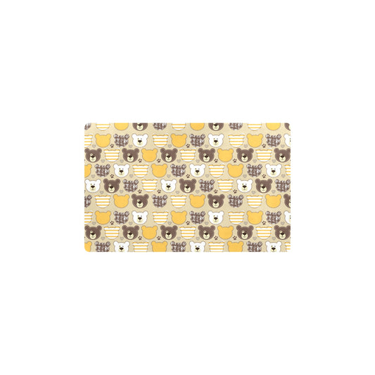 Bear PatchworkPattern Print Design 01 Kitchen Mat