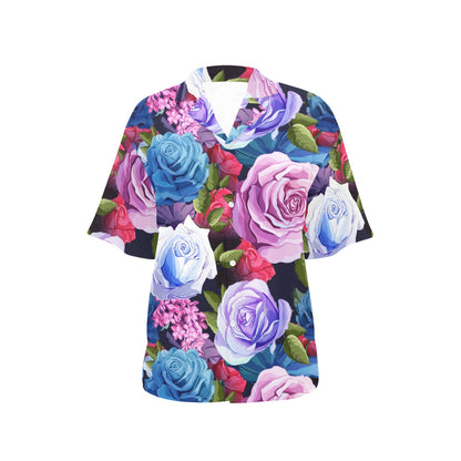 Rose Pattern Print Design RO09 Women's Hawaiian Shirt