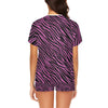 Zebra Pink Print Design LKS304 Women's Short Pajama Set