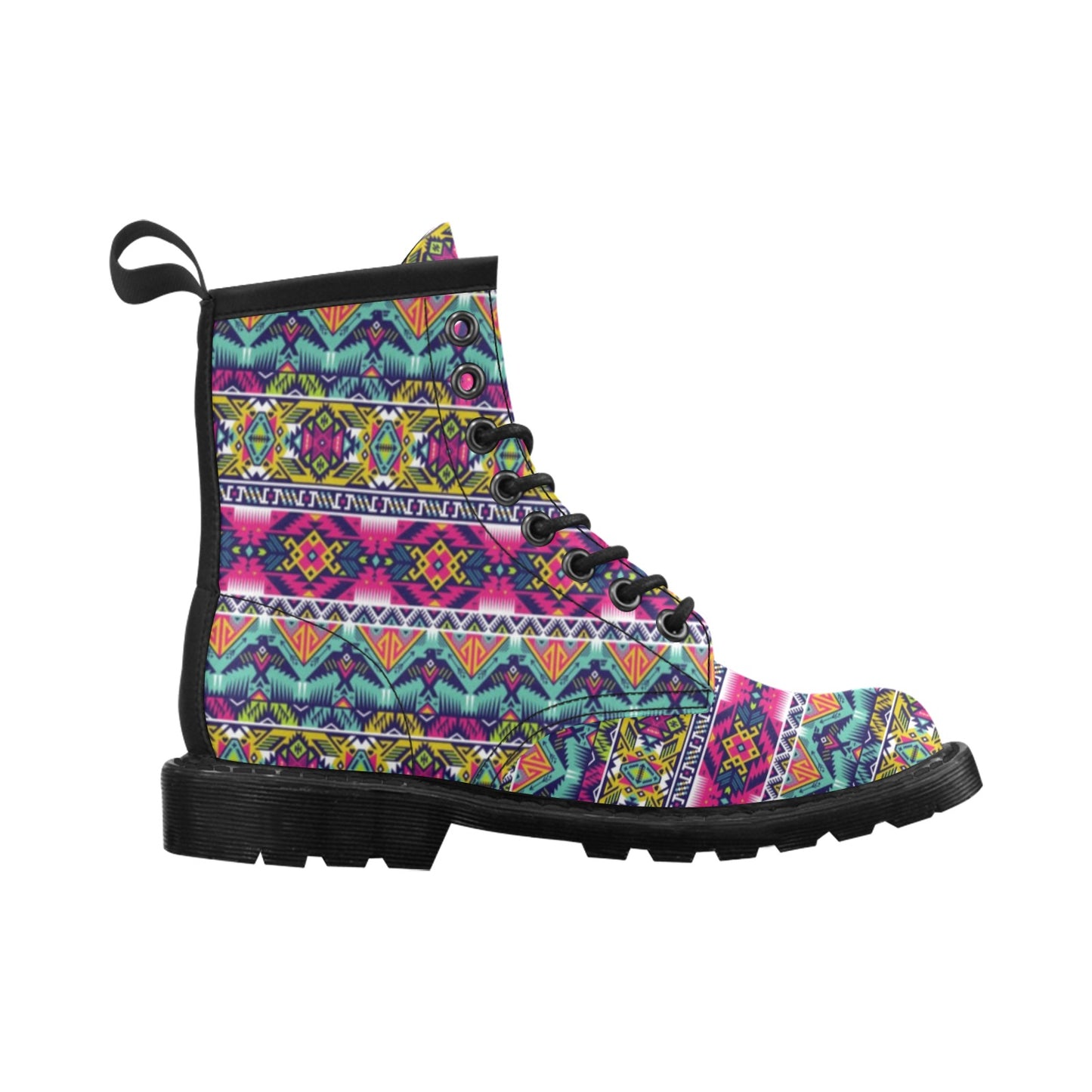 Indian Navajo Color Themed Design Print Women's Boots