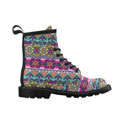 Indian Navajo Color Themed Design Print Women's Boots