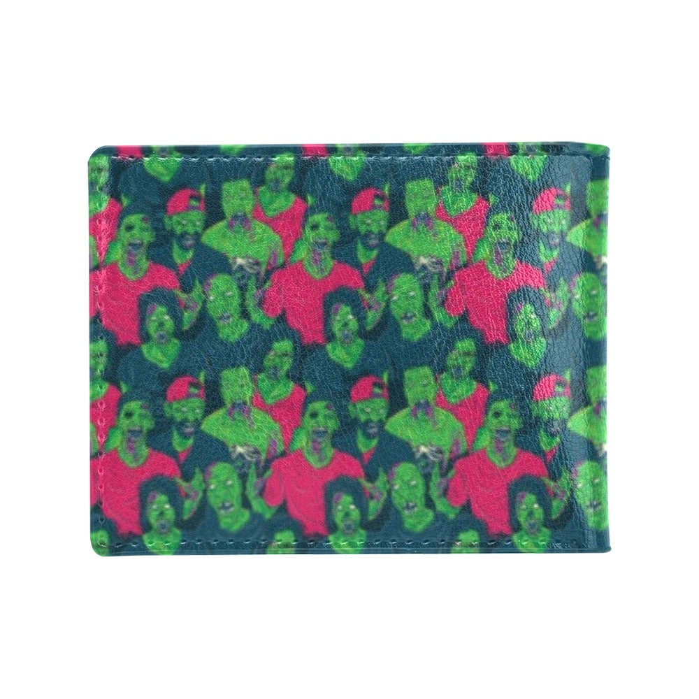 Zombie Themed Design Pattern Print Men's ID Card Wallet