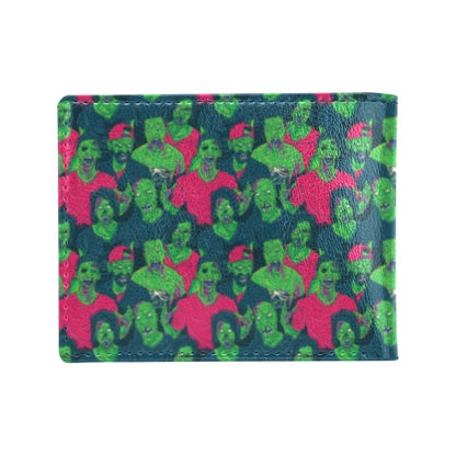 Zombie Themed Design Pattern Print Men's ID Card Wallet