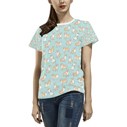 Shiba Inu Print Design LKS304 Women's  T-shirt