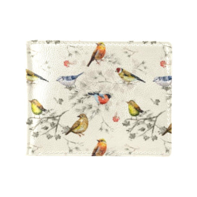 Bird Watercolor Design Pattern Men's ID Card Wallet