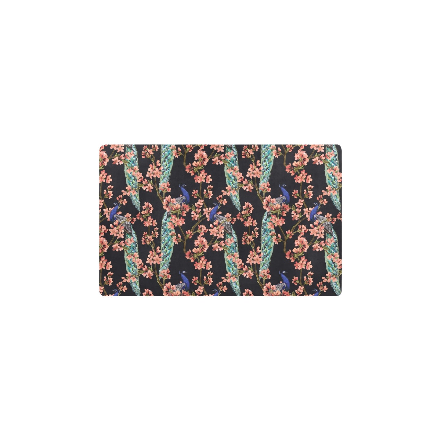 Peacock Pattern Print Design A01 Kitchen Mat