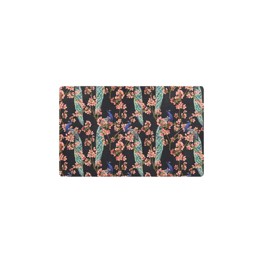 Peacock Pattern Print Design A01 Kitchen Mat