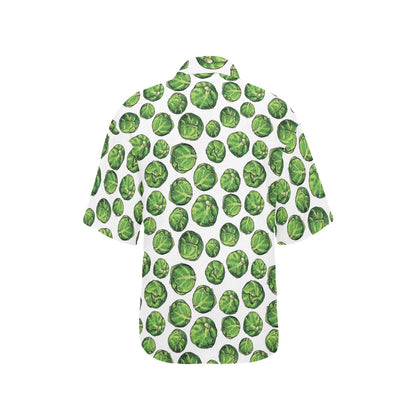 Brussels Sprouts Pattern Print Design 02 Women's Hawaiian Shirt