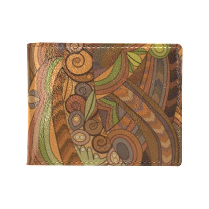 Maori Ornament Design Print Men's ID Card Wallet