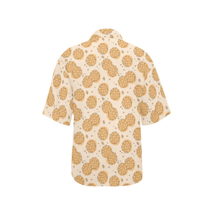 Waffle Print Design LKS303 Women's Hawaiian Shirt