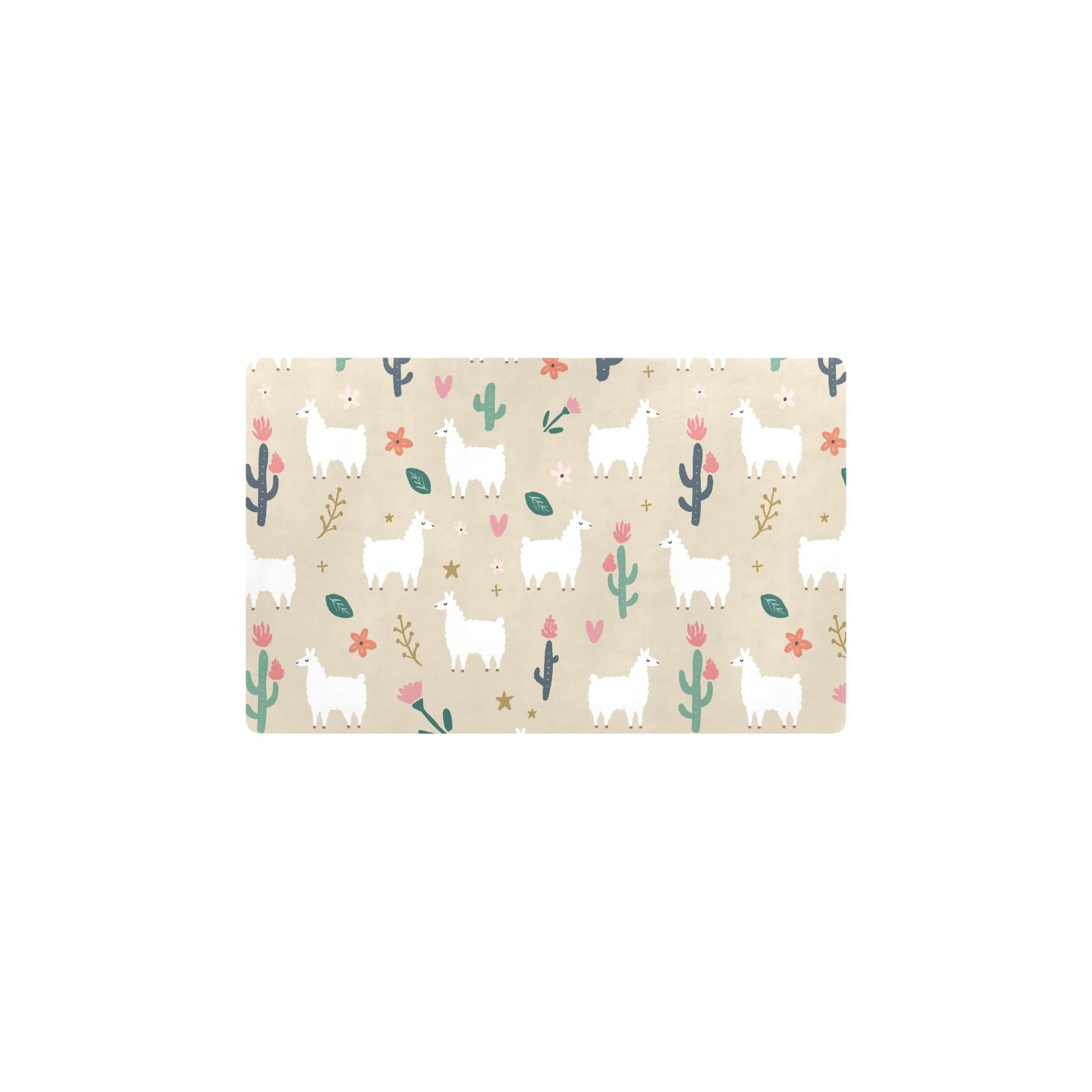 Llama Cactus Pattern Print Design 09 Kitchen Mat