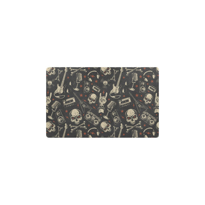 Rock and Roll Skull Pattern Print Design A03 Kitchen Mat