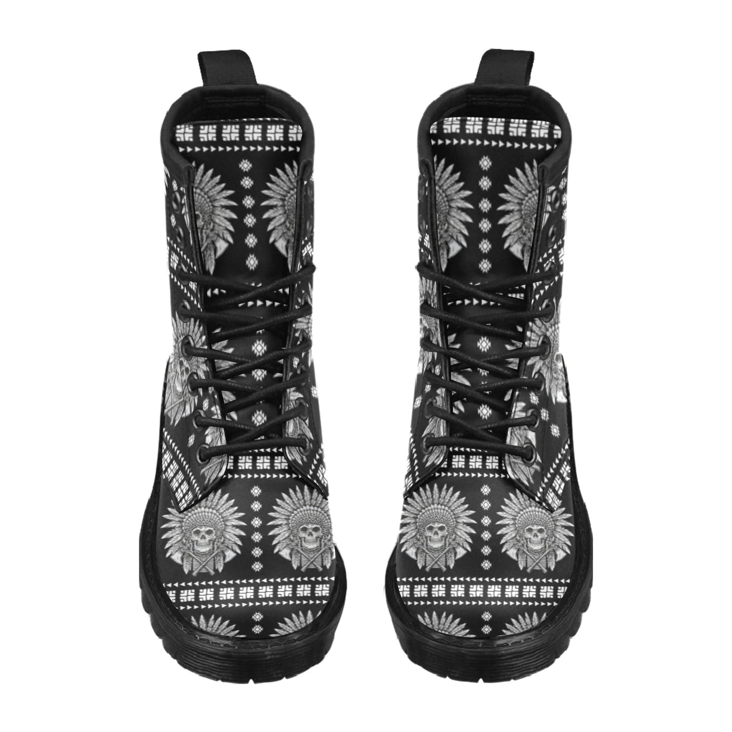 Native American Indian Skull Women's Boots