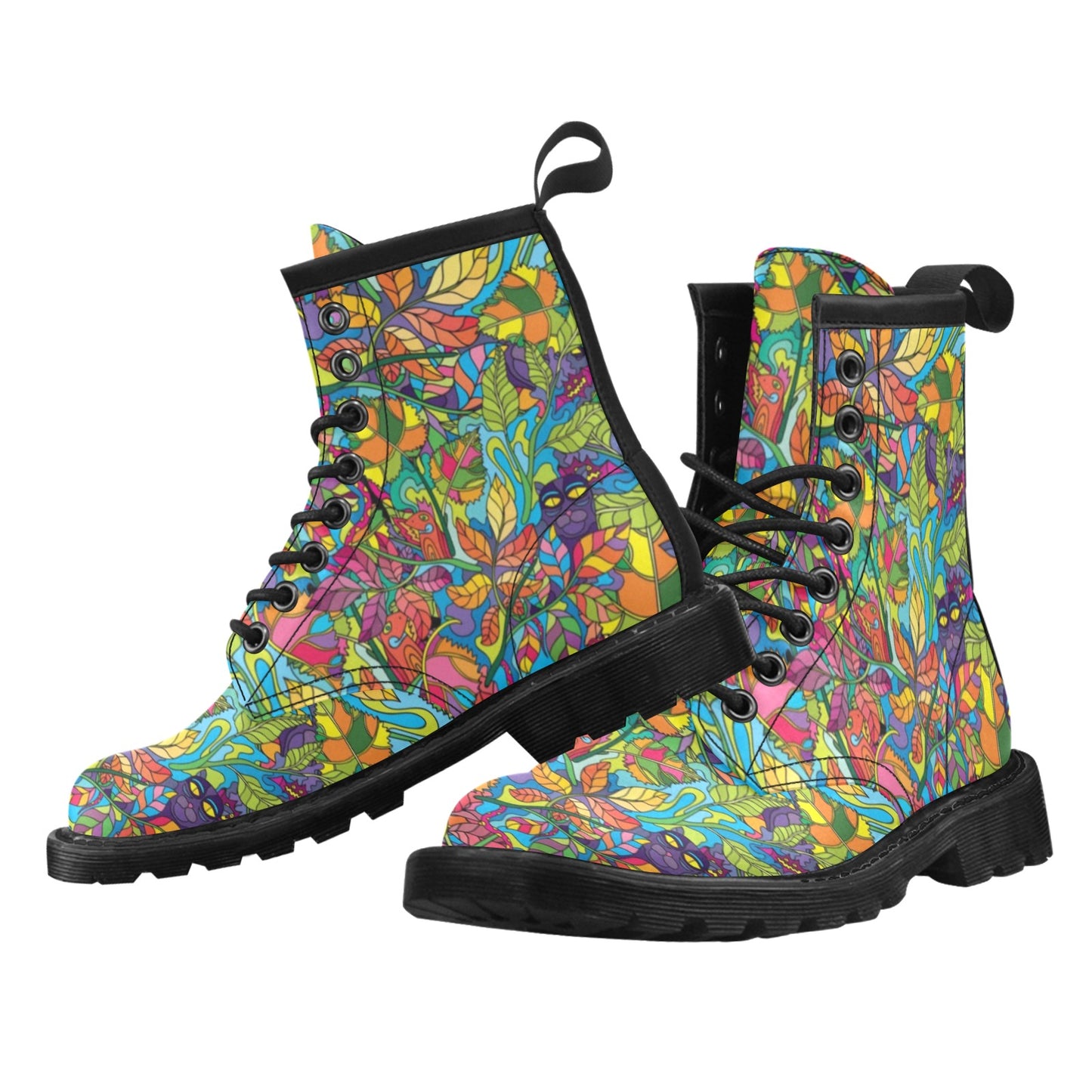 Psychedelic Trippy Flower Print Women's Boots