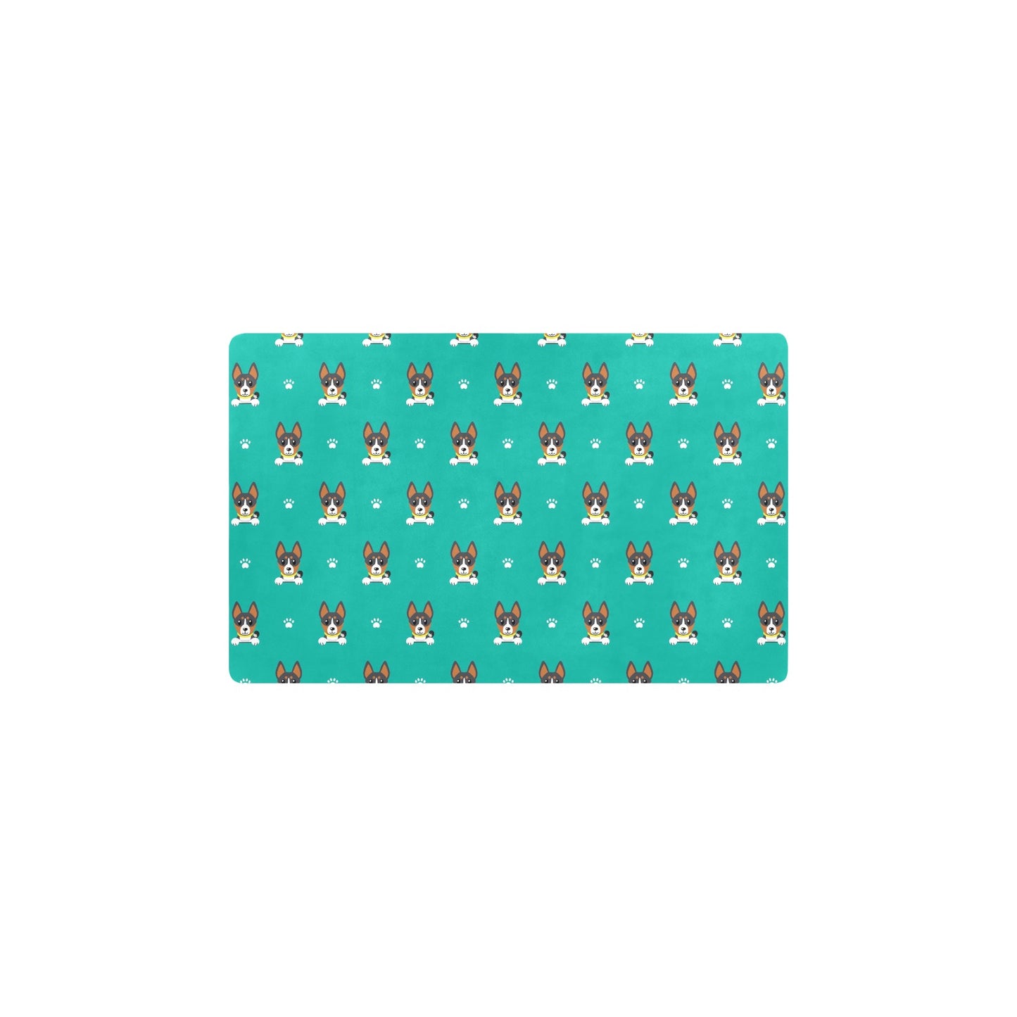 Basenji Pattern Print Design 03 Kitchen Mat