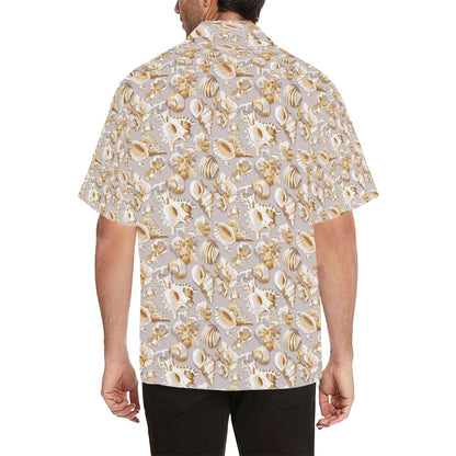 Seashell Print Design LKS309 Men's Hawaiian Shirt