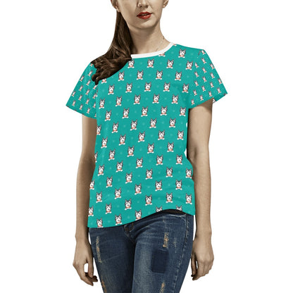 Siberian Huskies Print Design LKS304 Women's  T-shirt