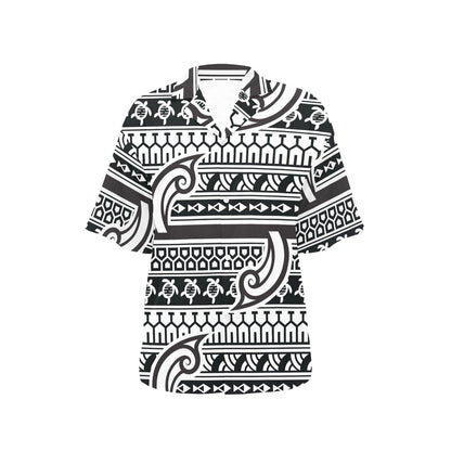 Samoan Style Print Design LKS305 Women's Hawaiian Shirt