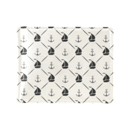 Sailboat Print Design LKS302 Men's ID Card Wallet
