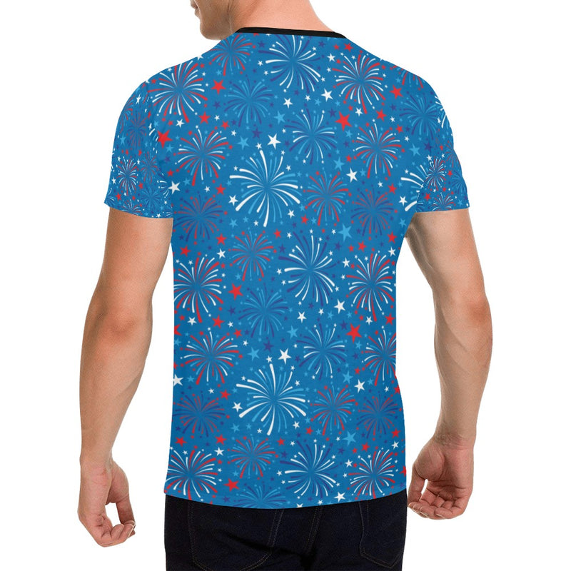 Firework Celebration Print Design LKS304 Men's All Over Print T-shirt
