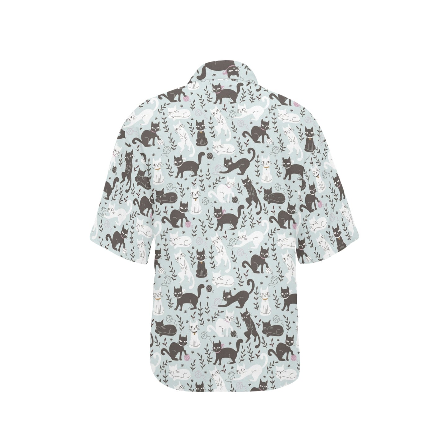Cat Pattern Print Design 08 Women's Hawaiian Shirt