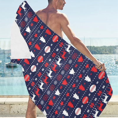 Reindeer Print Design LKS404 Beach Towel 32" x 71"