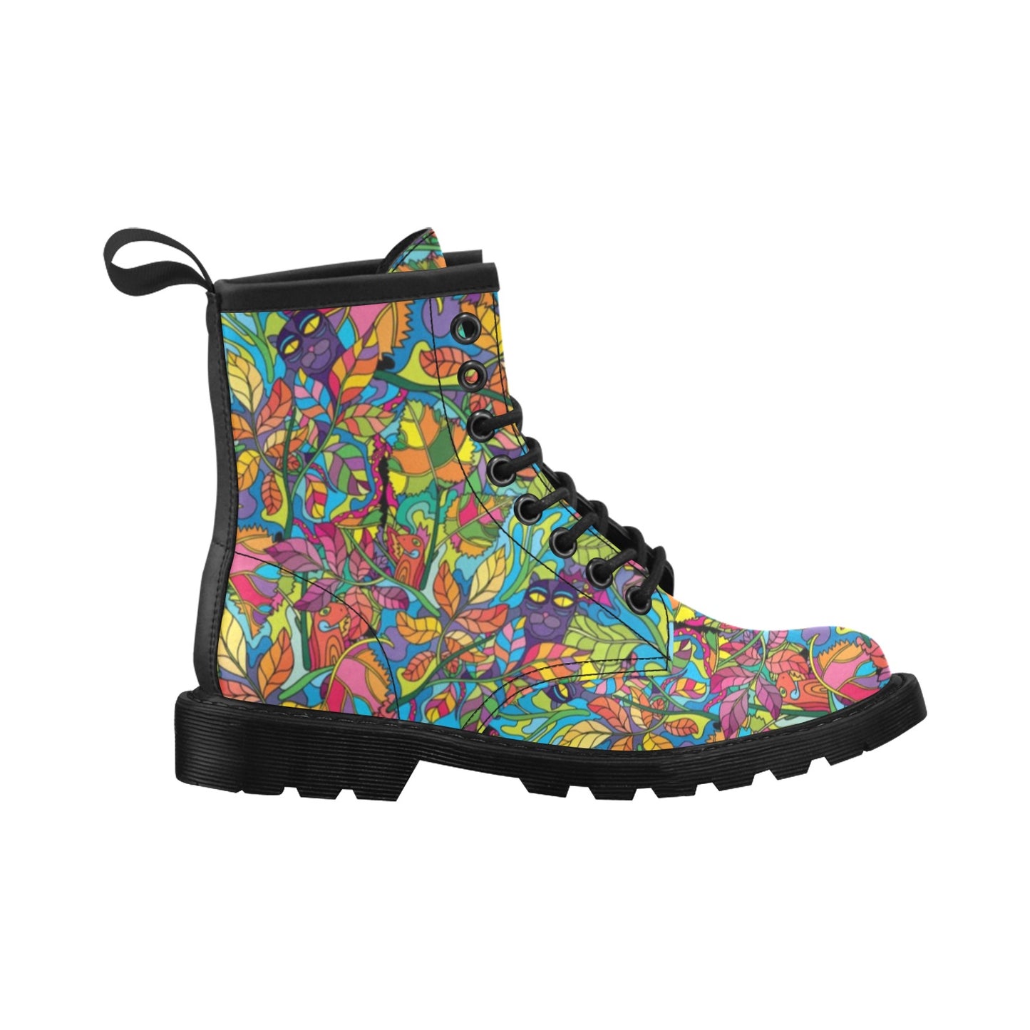 Psychedelic Trippy Flower Print Women's Boots