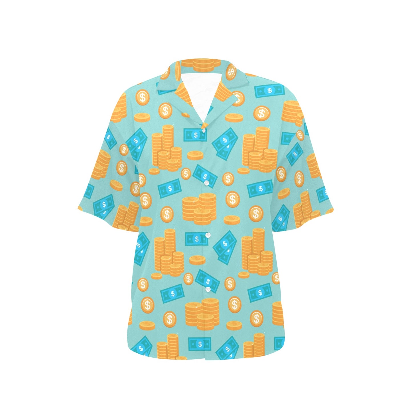 Money Pattern Print Design 03 Women's Hawaiian Shirt