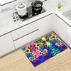 Tie Dye Rainbow Design Print Kitchen Mat