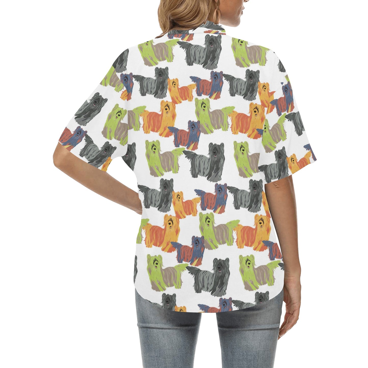 Skye Terriers Print Design LKS301 Women's Hawaiian Shirt