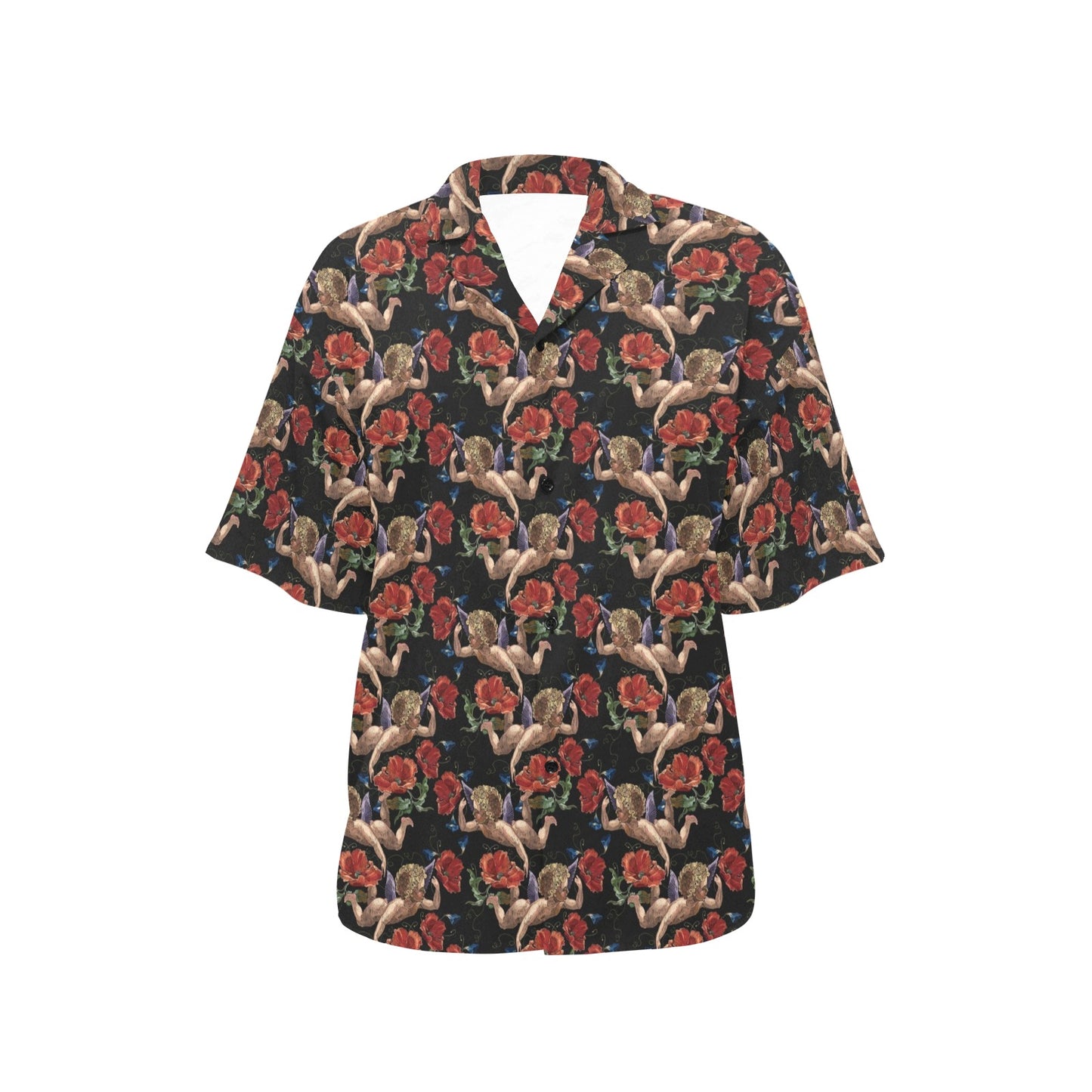 Cupid Pattern Print Design 05 Women's Hawaiian Shirt