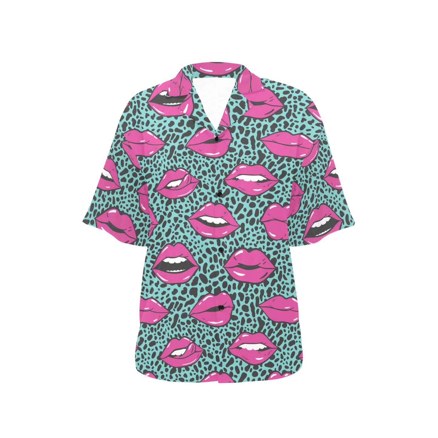 Lip Pattern Print Design 04 Women's Hawaiian Shirt