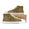 Tiger Print Design LKS302 High Top Women's White Shoes