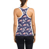 Sea Turtle With Jelly Fish Print Design LKS301 Women's Racerback Tank Top