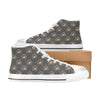 Horseshoe Print Design LKS306 High Top Women's White Shoes