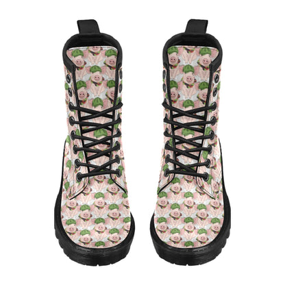 Pig Print Design LKS403 Women's Boots