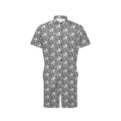 Tribal Turtle Polynesian Themed Print Men's Romper