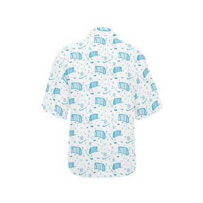 Hockey Print Design LKS303 Women's Hawaiian Shirt