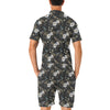 Hummingbird with Embroidery Themed Print Men's Romper