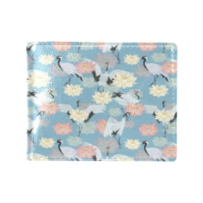 Water Lily Print Design LKS304 Men's ID Card Wallet