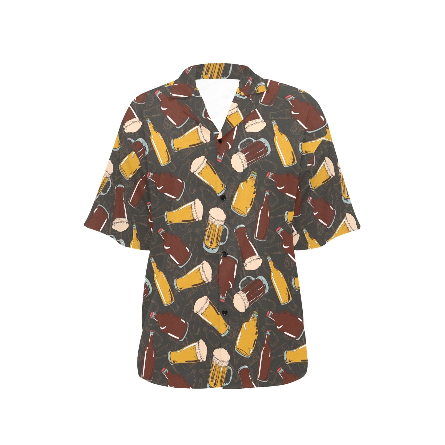 Beer Pattern Print Design 03 Women's Hawaiian Shirt