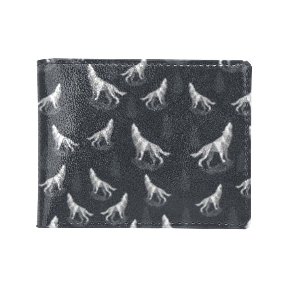 Wolf Print Design LKS303 Men's ID Card Wallet