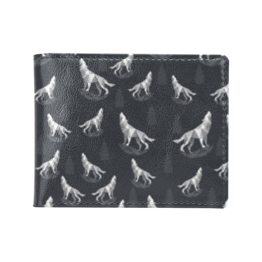 Wolf Print Design LKS303 Men's ID Card Wallet