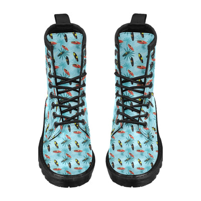 Surfboard Themed Pattern Women's Boots